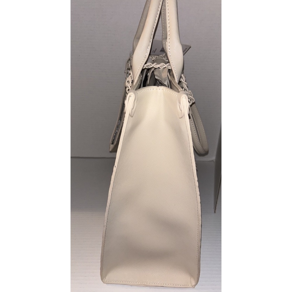 Betsey Johnson Xokiara2 Embossed Tote Bag White Skulls Halloween Satchel Purse - Picture 5 of 16